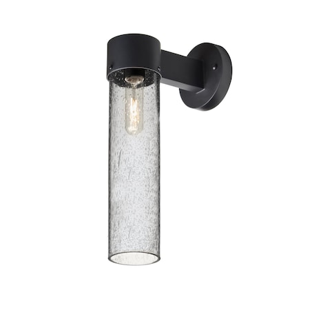 Besa Lighting Juni 16 Outdoor Sconce, Clear Bubble, Black Finish, 1x60W Incandescent JUNI16CL-WALL-BK